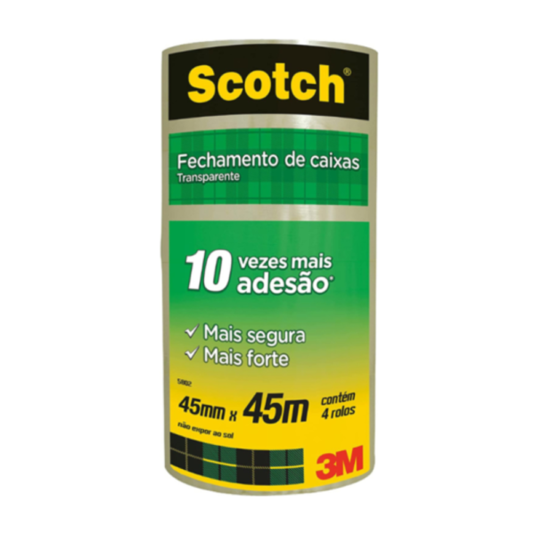 Fita Empacotamento 45x45 Transparente 5802 Scotch 3m