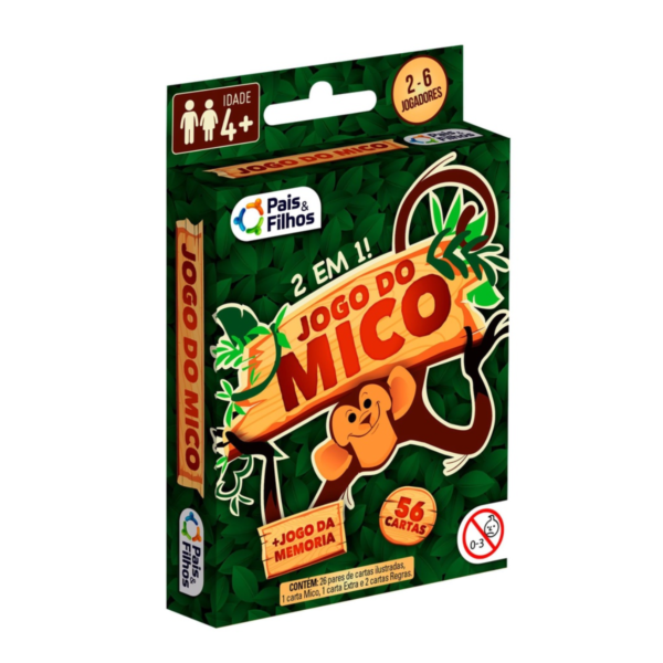 Jogo do Mico + Jogo da Memoria 2 em 1 Pais e Filhos