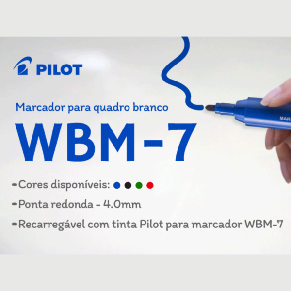 Marcador Recarregavel para Quadro Branco WBM-7 Pilot - Image 2