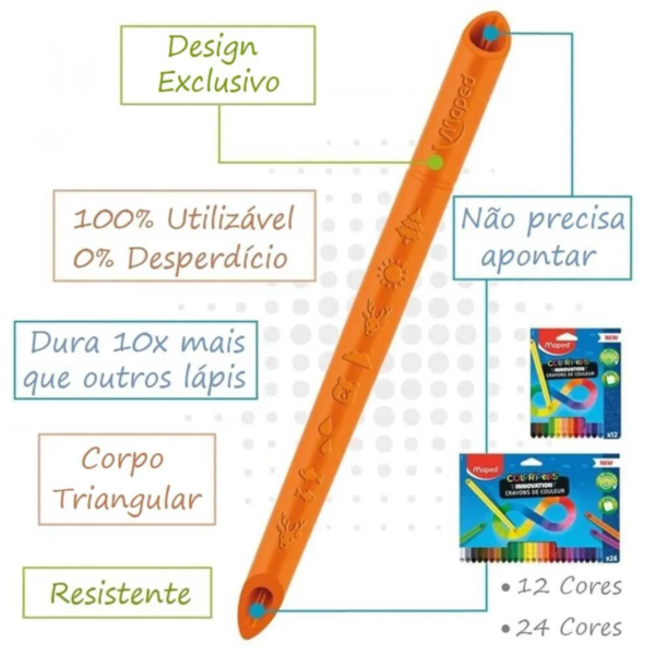 Lápis de Cor Infinito 24 cores ColorPeps Maped - Image 3