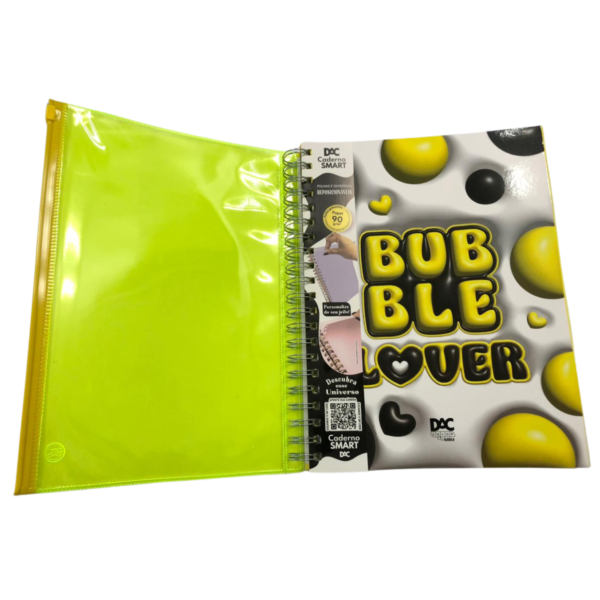 Caderno Argolado Universitário Bubble Love capa amarela -  DAC - Image 4