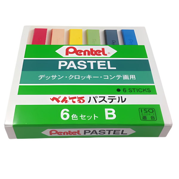 Giz Pastel Seco, GA-6BD, 6 Cores - Pentel - Image 3