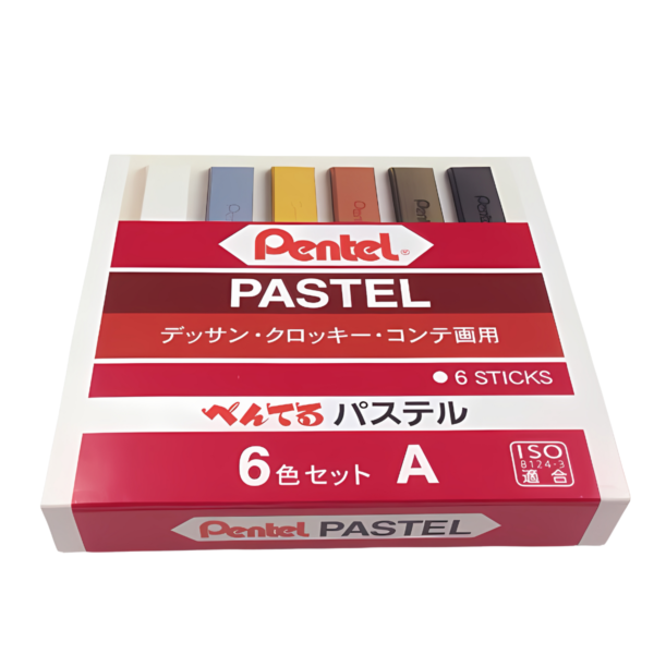 Giz Pastel Seco Pentel 6 Cores, GA-6AD, 6 Cores - Pentel - Image 3