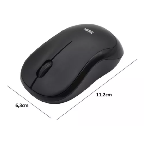 Mouse S/ Fio 3 Botões 800 DPI Black Square M1701 Letron - Image 3