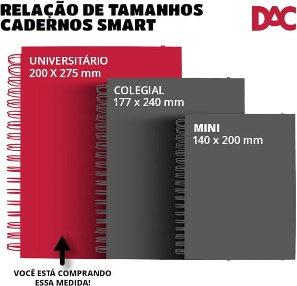 Caderno Smart Universitário Com 80 folhas e 10 dividórias Reposicionáveis (90g) Homem Aranha - DAC - Image 4