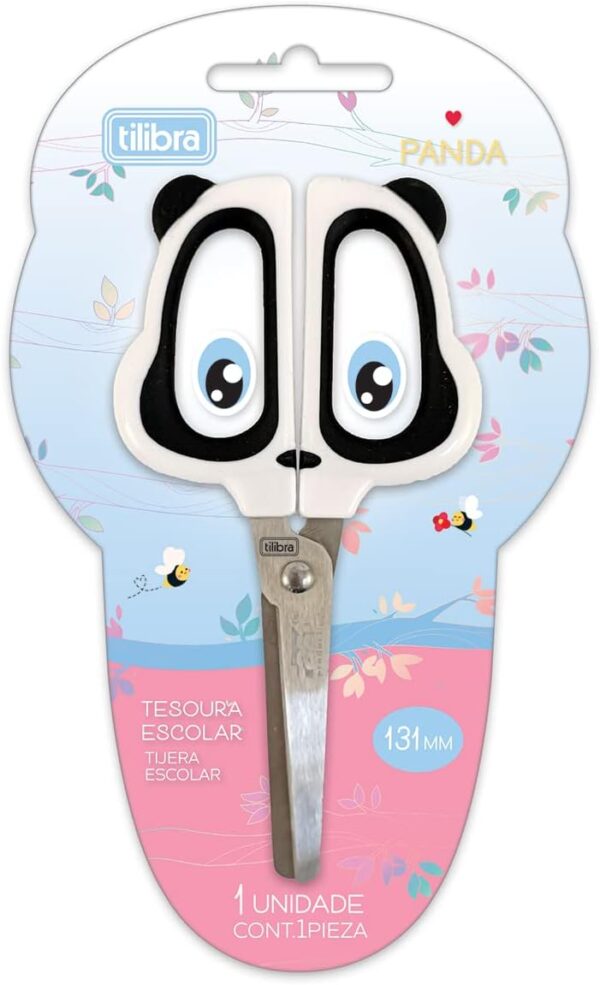 Tesoura Escolar 131mm Panda - Tilibra