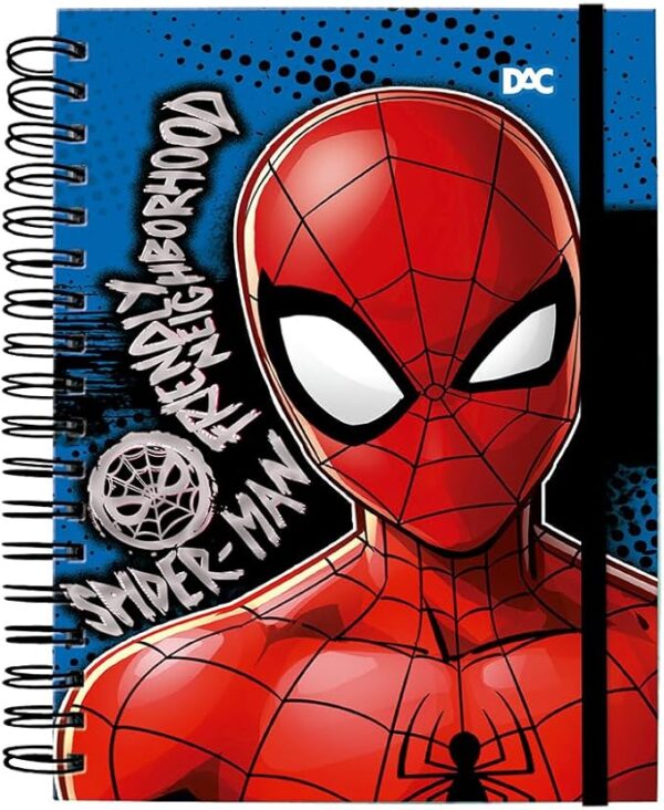 Caderno Smart Universitário Com 80 folhas e 10 dividórias Reposicionáveis (90g) Homem Aranha - DAC