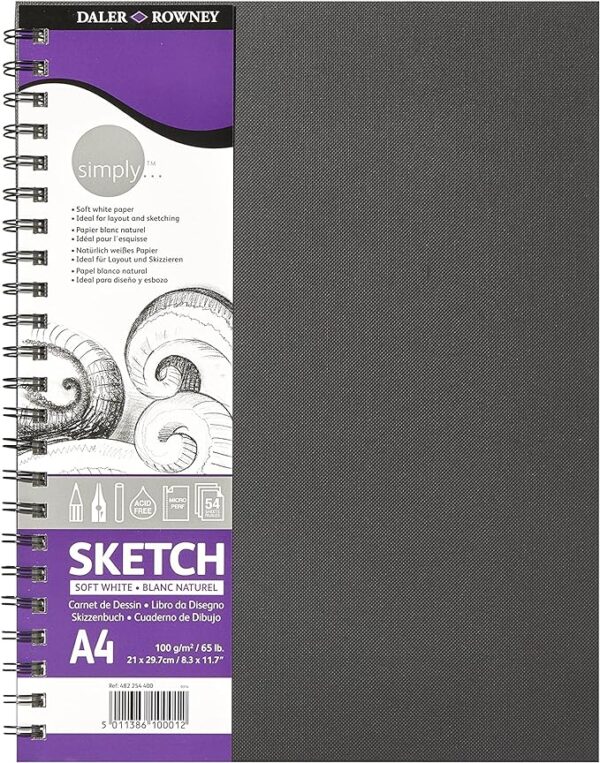 Sketchbook, Papel para Desenho em Caderneta, com Espiral, Tamanho A4 - Canson