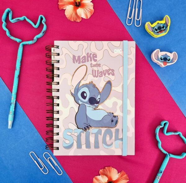 Caderno Smart Mini Com 80 folhas Reposicionáveis (90g) Stitch - Fechamento em Elástico - DAC - Image 6